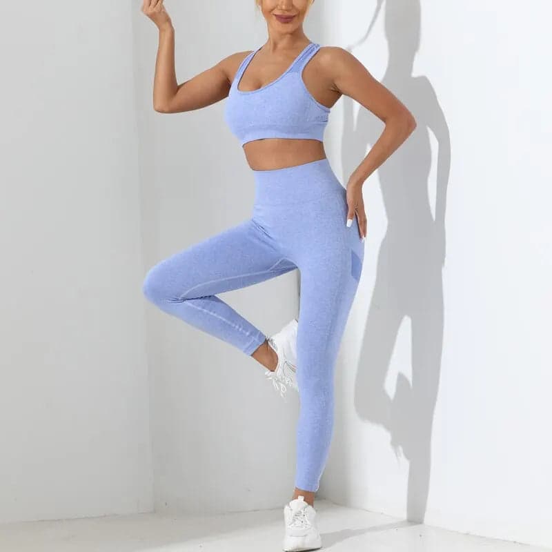 2 pcs Crisscross Back Cami Hip-hugging Tummy Control Leggings | Crisback
