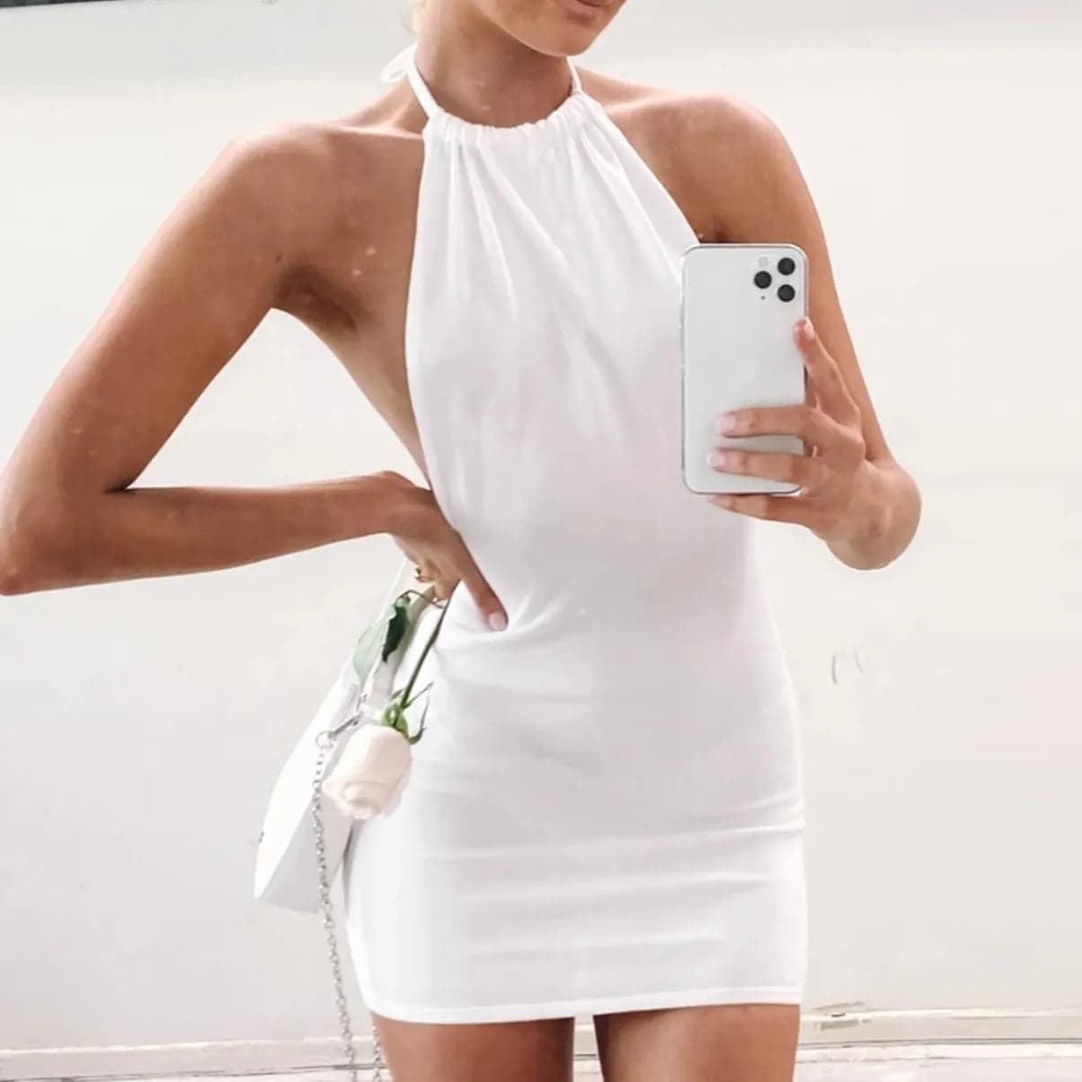 Sleeveless Backless Mini Skirt Dress | Mirage