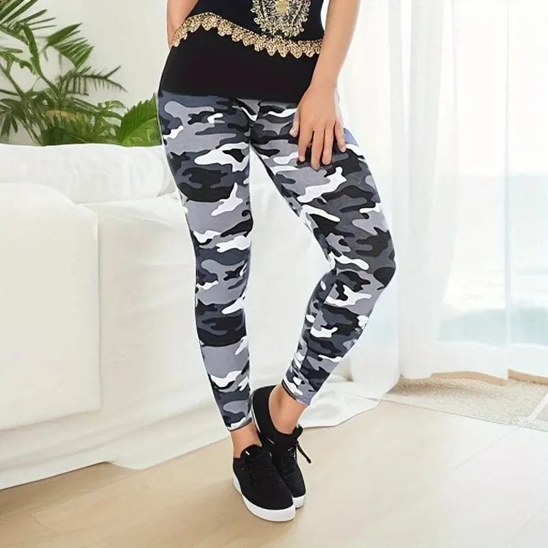 High White Gray Leggings | GlideWear