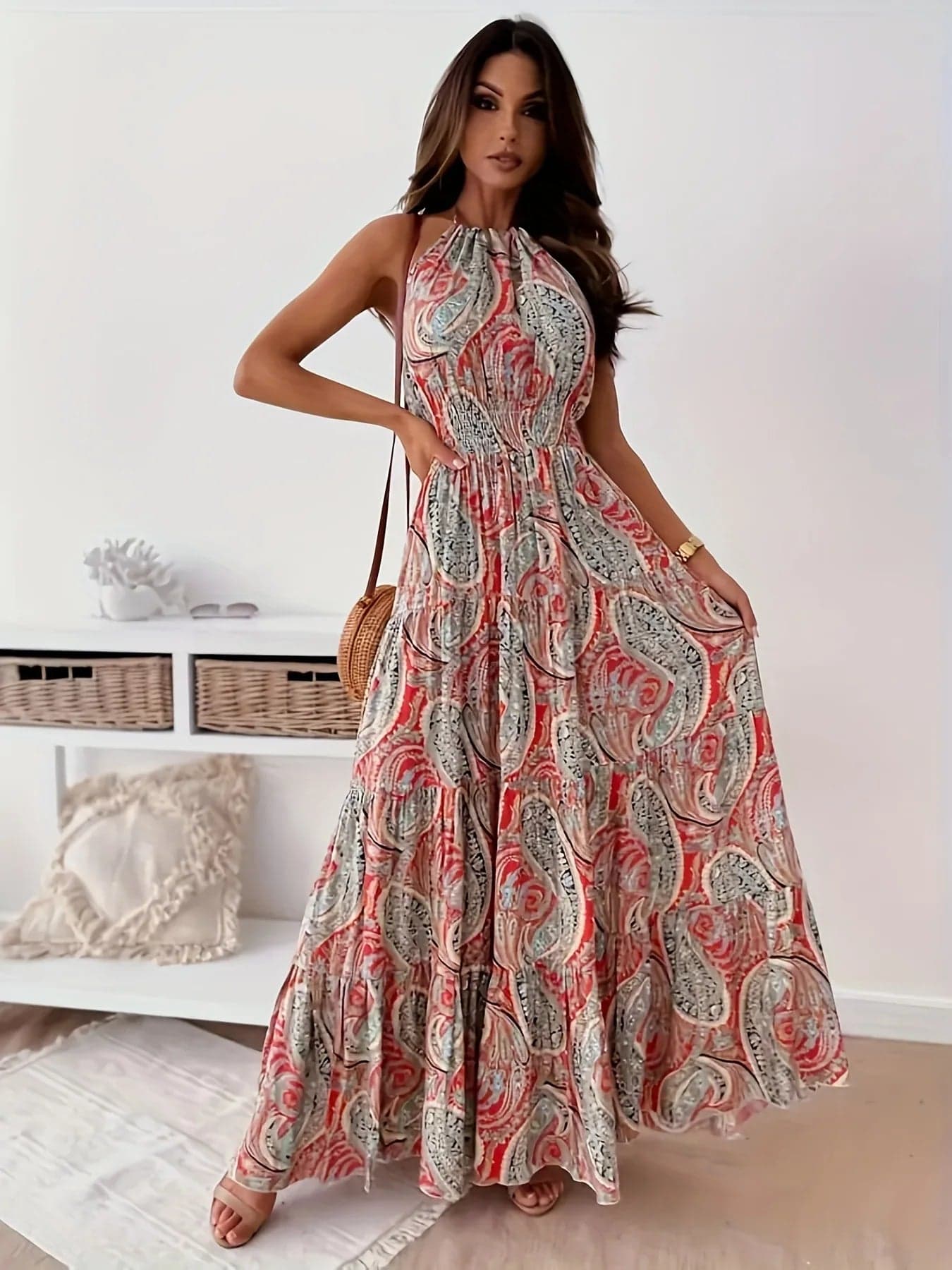 Long Dress High Waist Sleeveless | Vanil