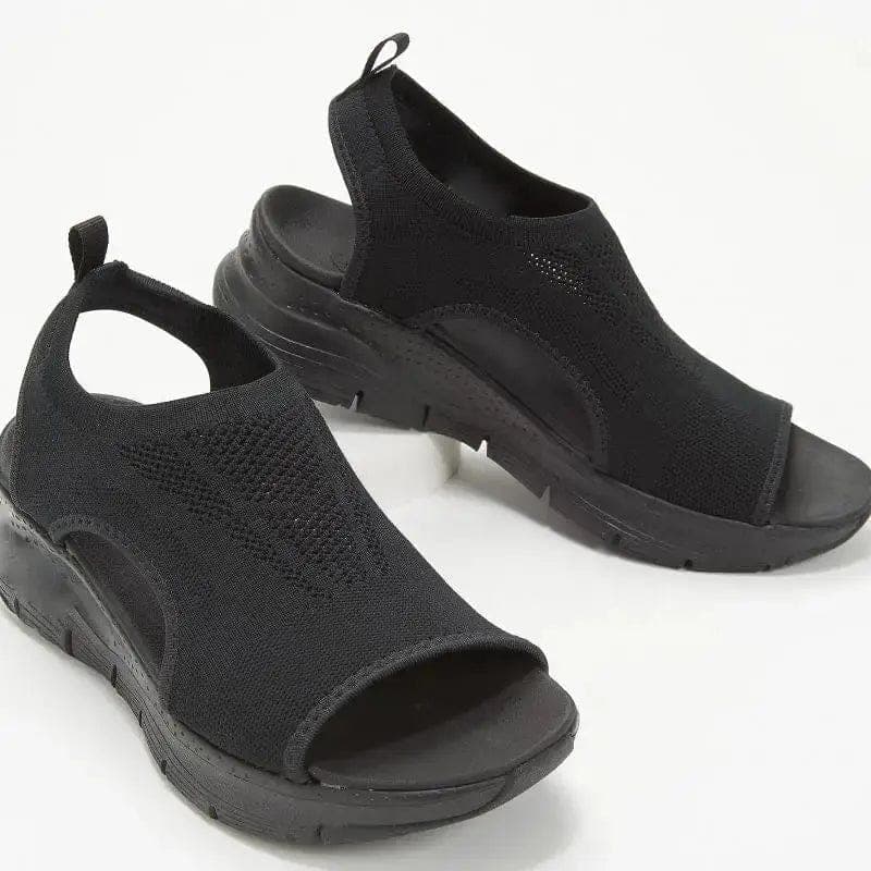 Mesh Fish Platform Sandals | Rachel