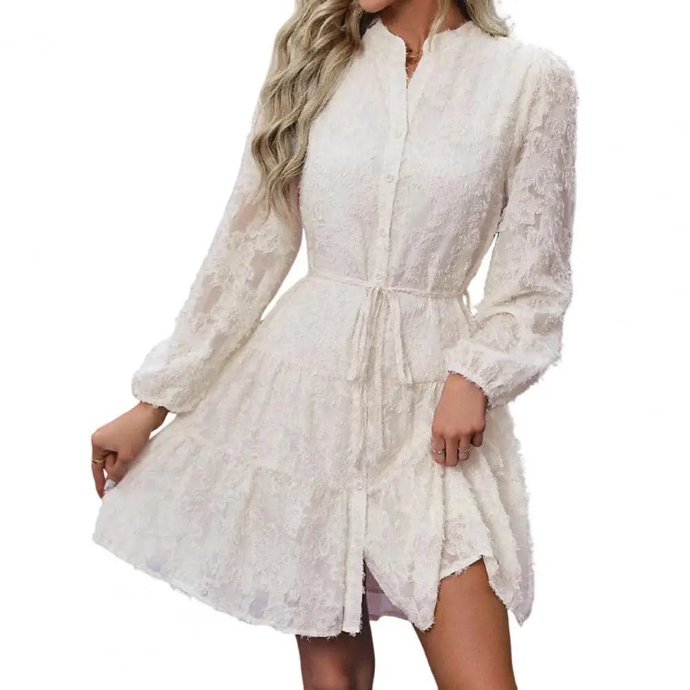 Midi Dress Slim Fit Waist Strap | Lurida