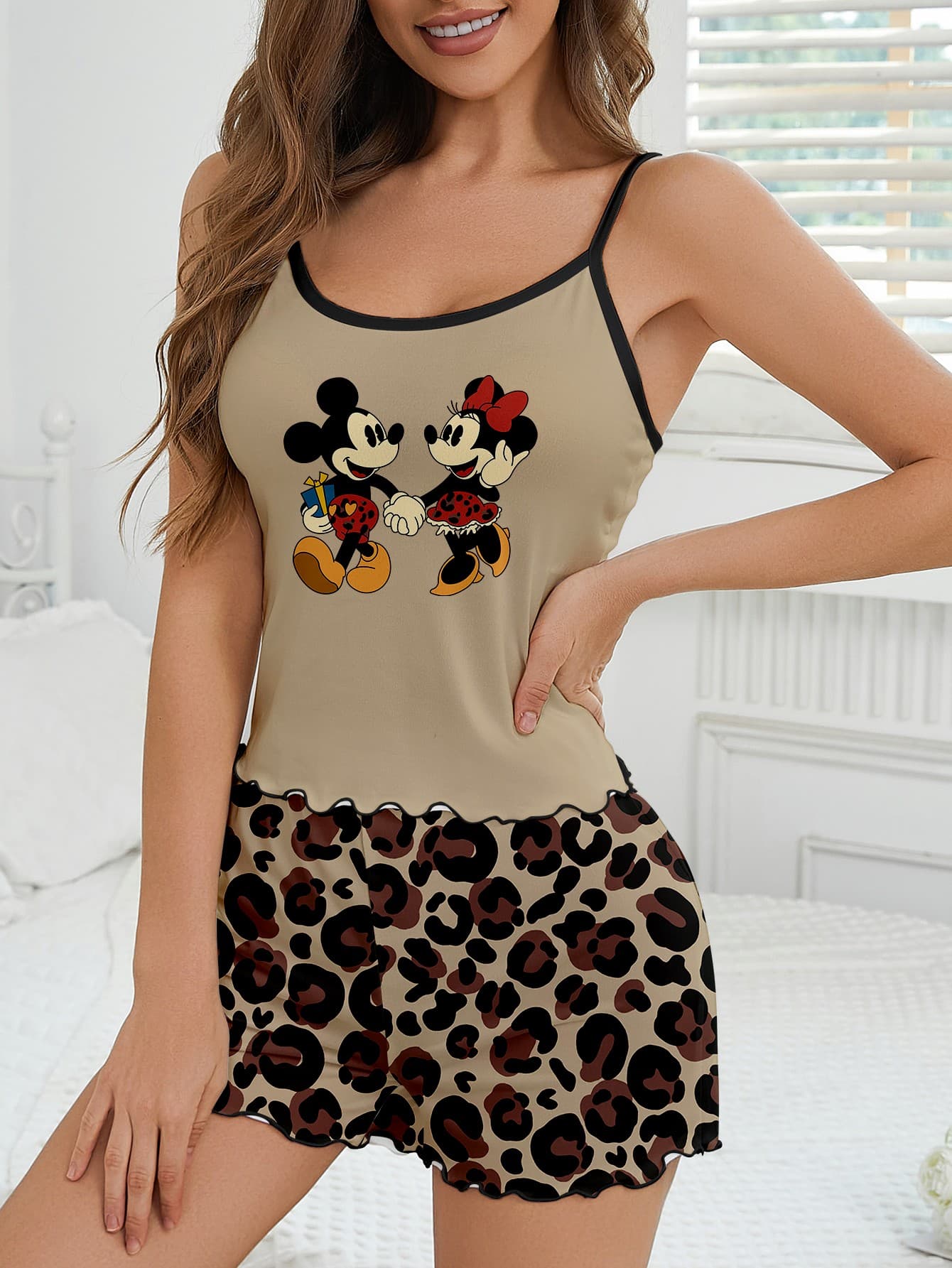 Leopard-Print Cami & Shorts Pajama Set