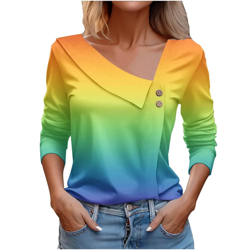 Long Sleeve Top White-Pink | Pixie