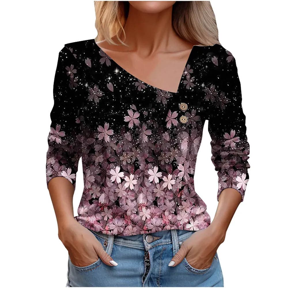 Long Sleeve Top White-Pink | Pixie