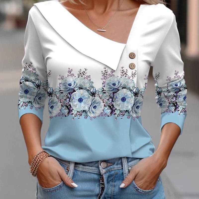 Long Sleeve Top White-Pink | Pixie