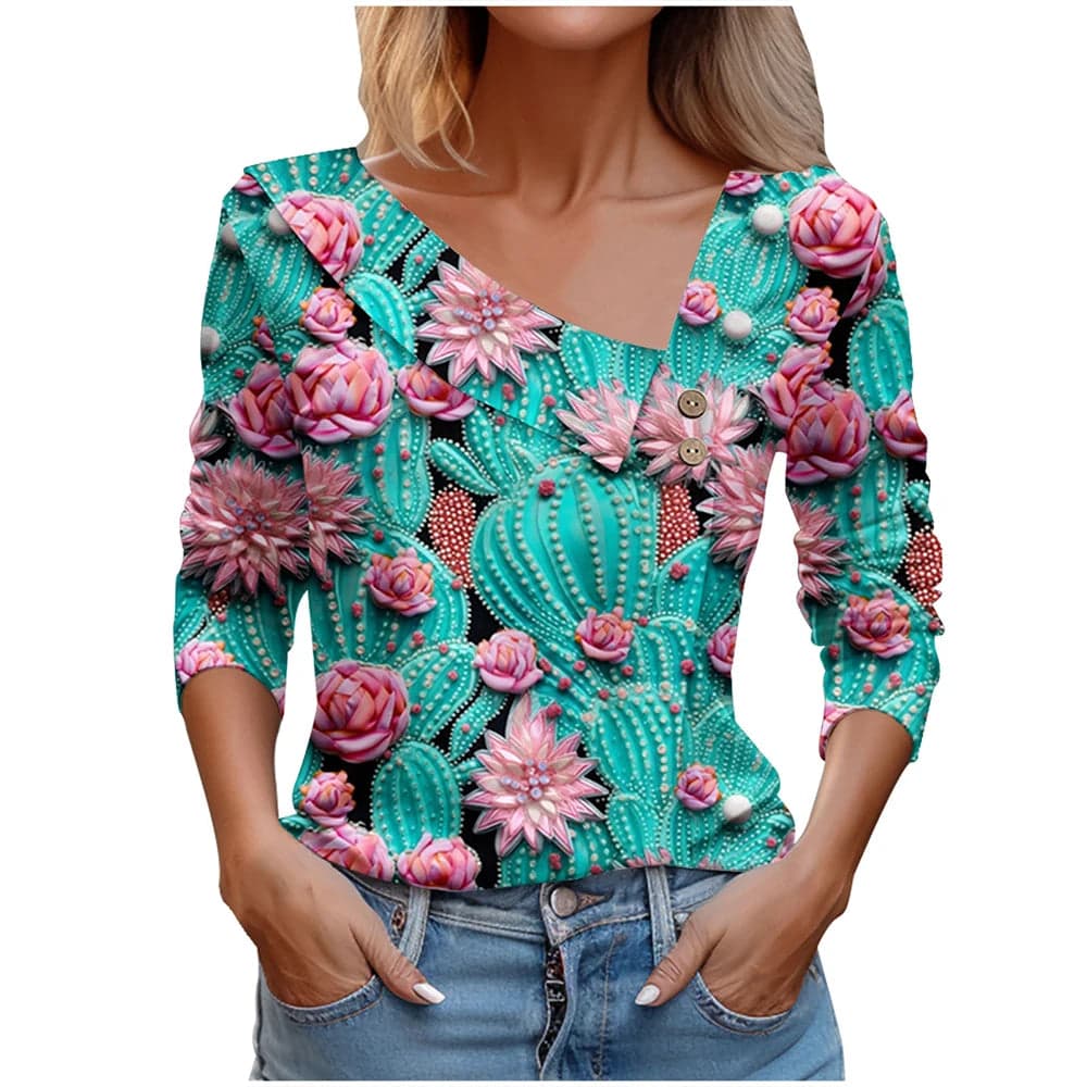 Long Sleeve Top White-Pink | Pixie