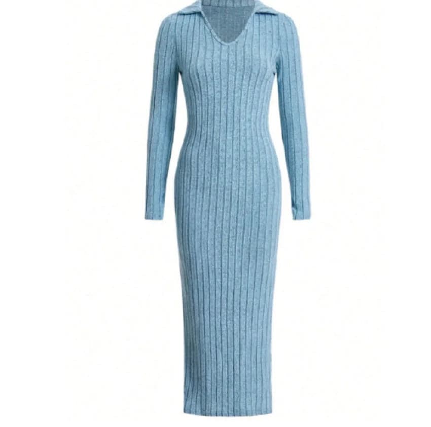 Chic Ribbed Knit Bodycon Dress | Ribella