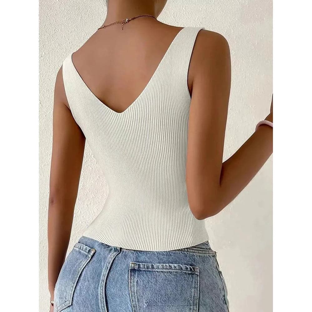 Drawstring Front Ribbed Knit | Likke