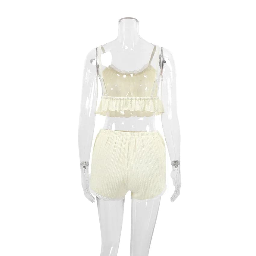 Hollow Out Crop Top Sleepwear | Tachrah