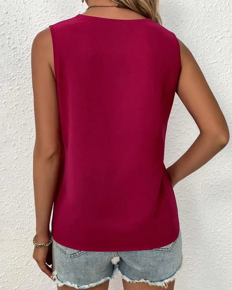 Vest Simple Solid Color | Yasha