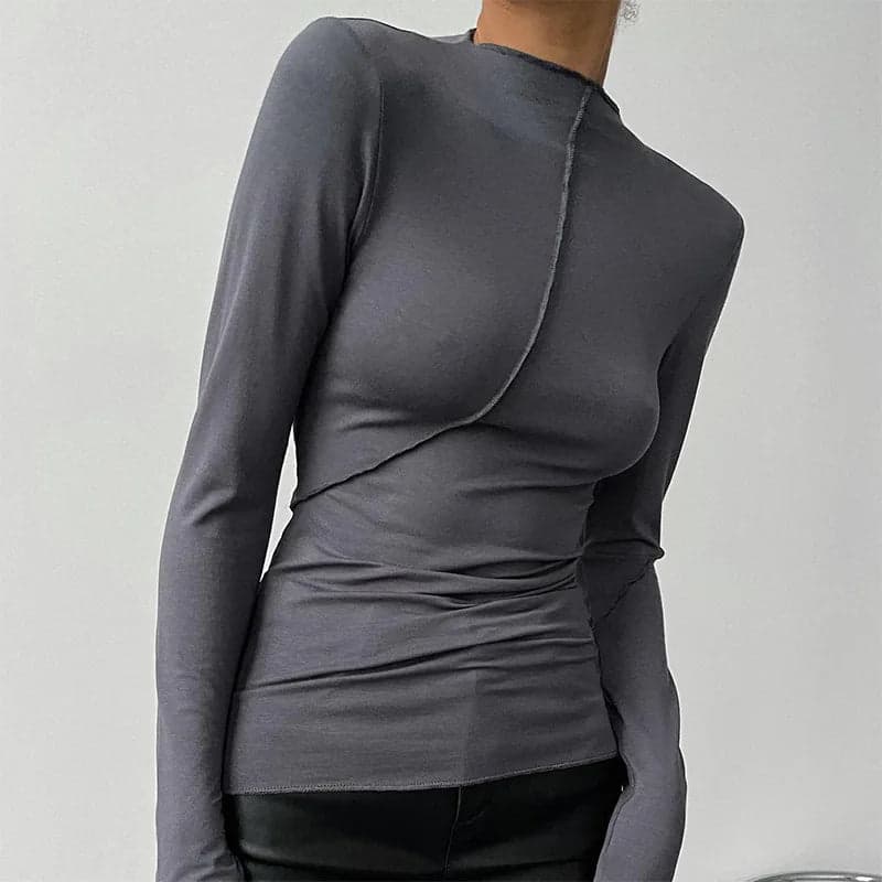 Y2K Turtleneck Long Sleeve Top | Nova