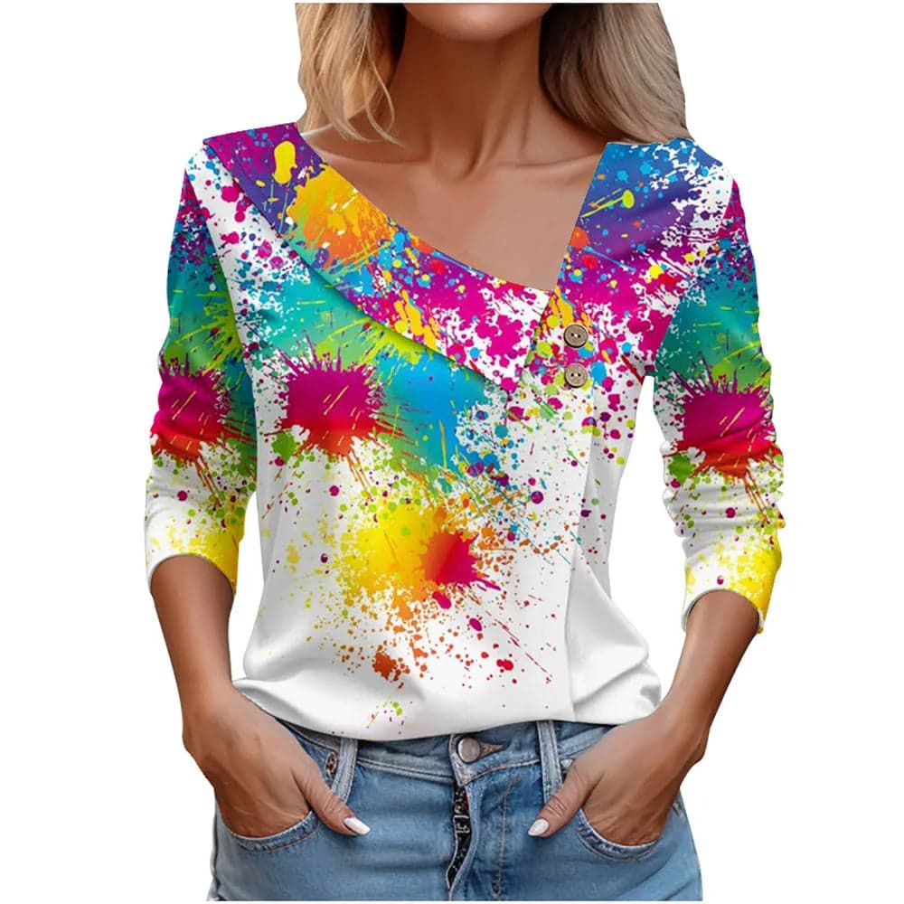 Long Sleeve Top White-Pink | Pixie