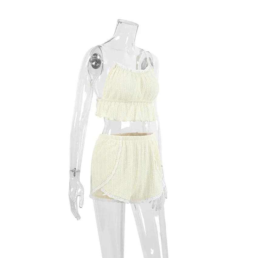 Hollow Out Crop Top Sleepwear | Tachrah